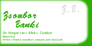 zsombor banki business card