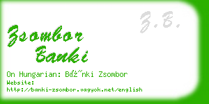 zsombor banki business card